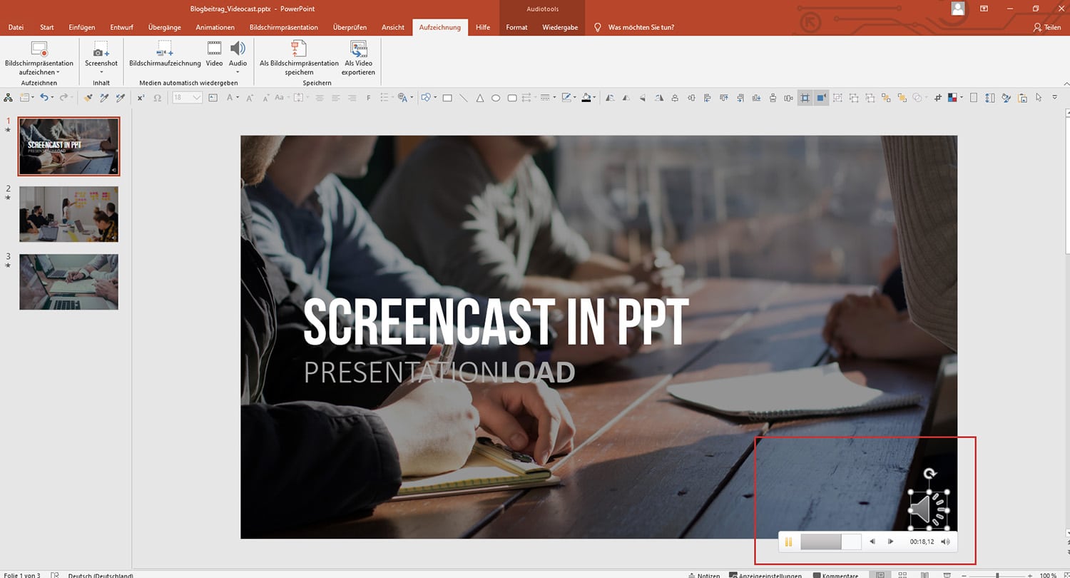 Videos und Audiokommentare in PowerPoint erstellen 3 03