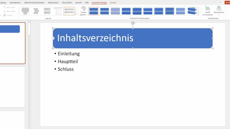 PowerPoint-Inhaltsverzeichnis erstellen: So gehts
