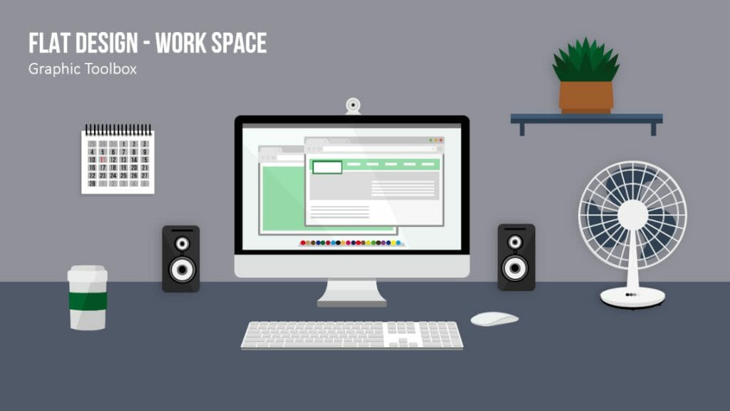 Flat Design Workspace