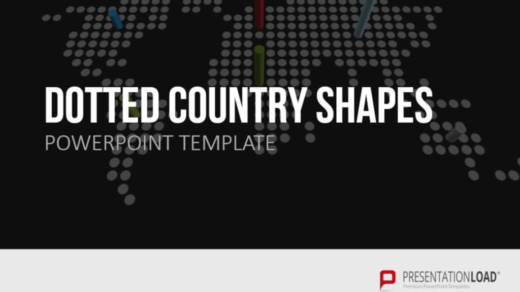 PowerPoint-Landkarte: Dotted Country Shapes