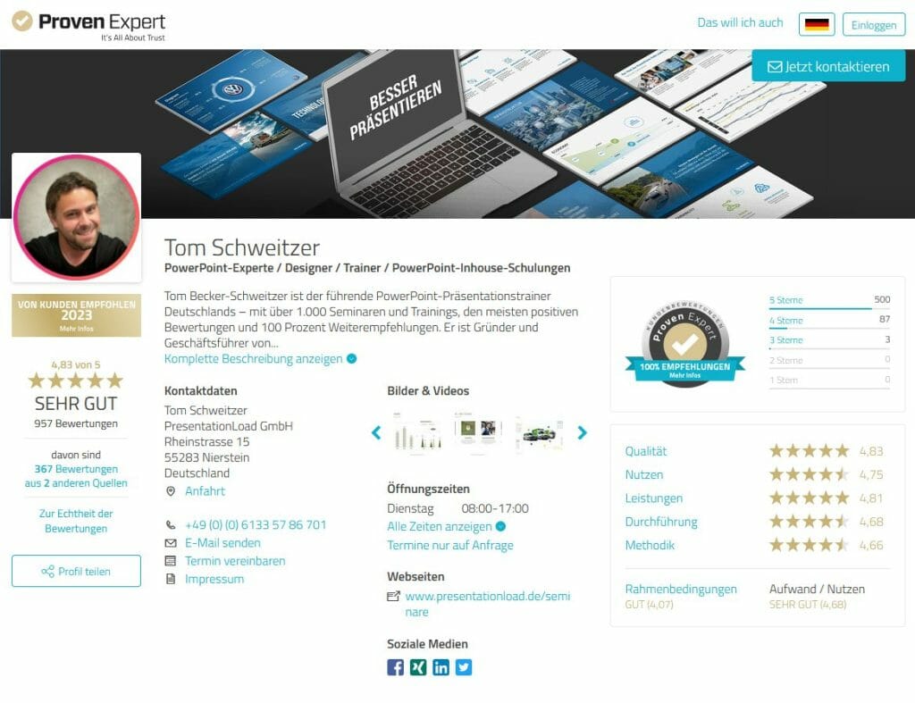 Bessere Präsentationen durch Feedback: So erhalten Sie hilfreiche Rückmeldungen! 2 Proven Expert für Feedback