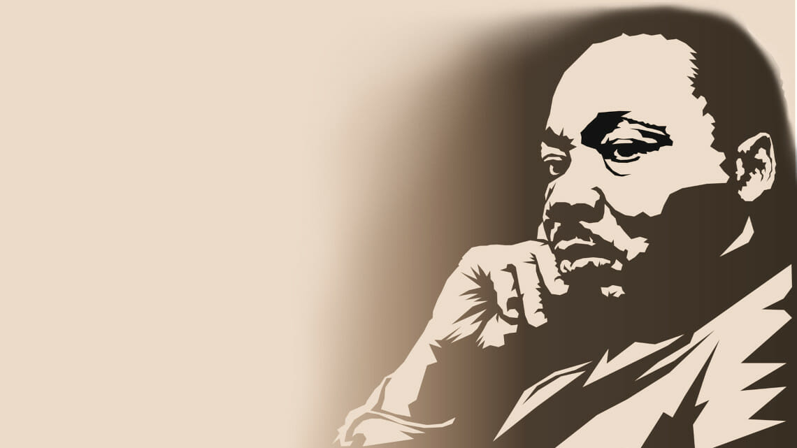 Präsentationen wie Martin Luther King halten