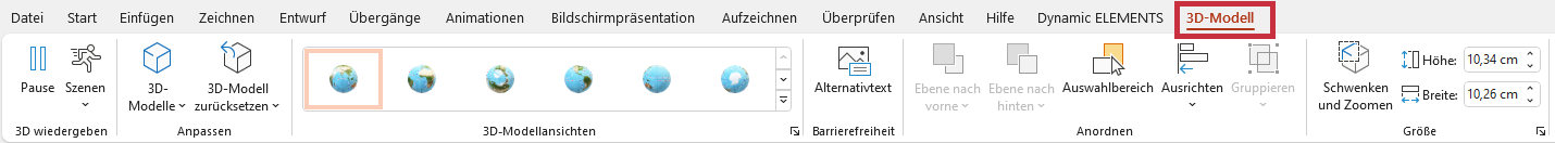 Werden Sie kreativ mit 3D PowerPoint-Elementen: 5 überzeugende Ideen für Ihre Präsentation! 4 Registerkarte 3D Modell
