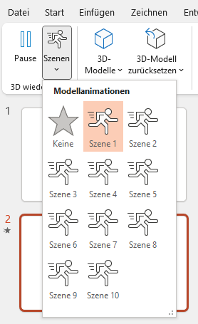 Werden Sie kreativ mit 3D PowerPoint-Elementen: 5 überzeugende Ideen für Ihre Präsentation! 5 Auswahl Szene 3D PowerPoint