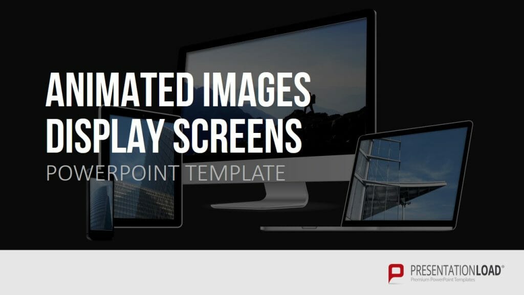Animated Display Screens PowerPoint-Folien Shop