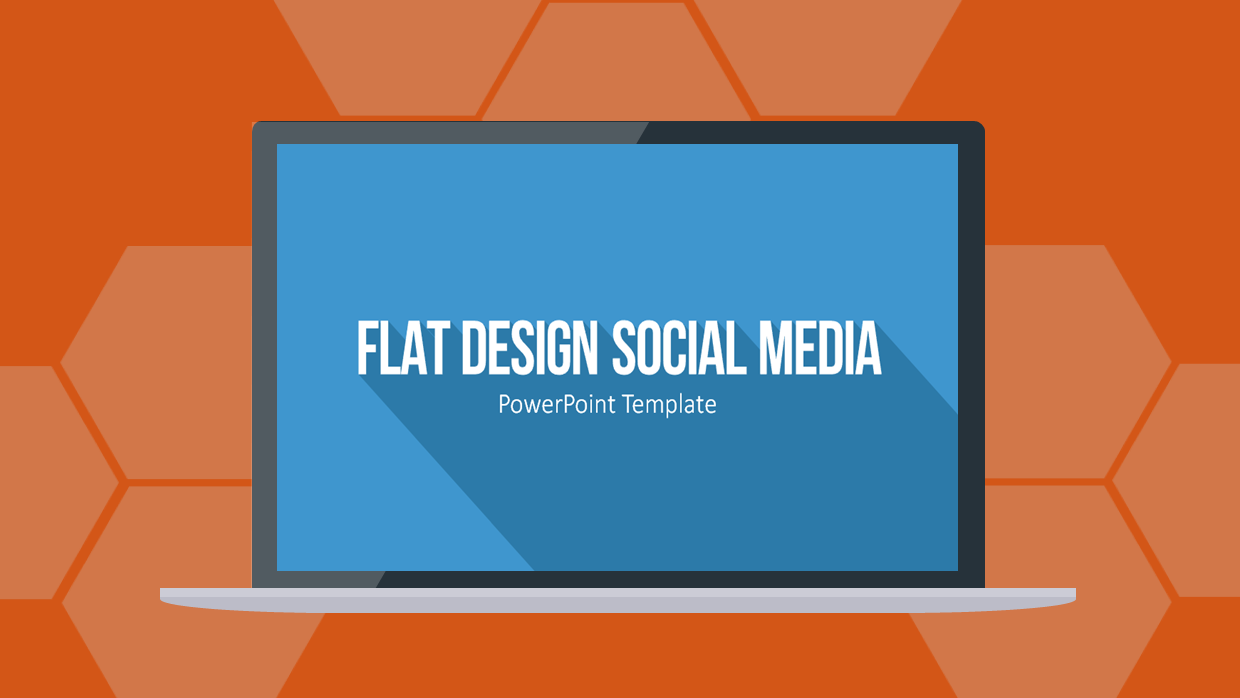 Flat Design Social Media Icons für PowerPoint