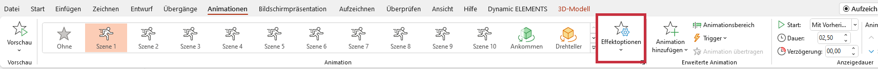 Werden Sie kreativ mit 3D PowerPoint-Elementen: 5 überzeugende Ideen für Ihre Präsentation! 8 3D PowerPoint Modell Effektoptionen