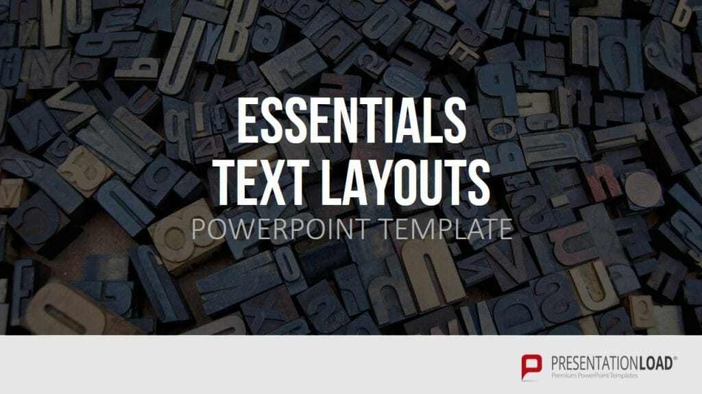Essentials Text Layouts PowerPoint-folien Shop