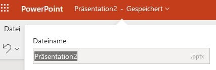 PowerPoint Online: So erstellen Sie eine Präsentation online! 3 PowerPoint Online Name Titel
