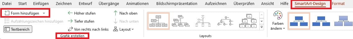 Organigramm erstellen in PowerPoint - Komplexe Strukturen einfach darstellen: So geht's! 7 Organigramm erstellen Form hinzufügen