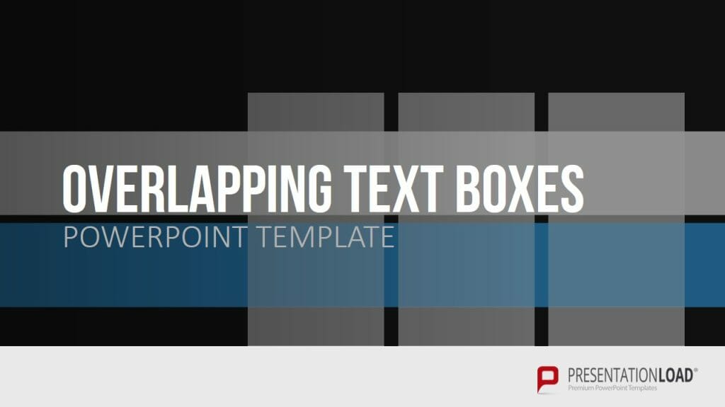 Overlapping Text Boxes PowerPoint-Folie Shop