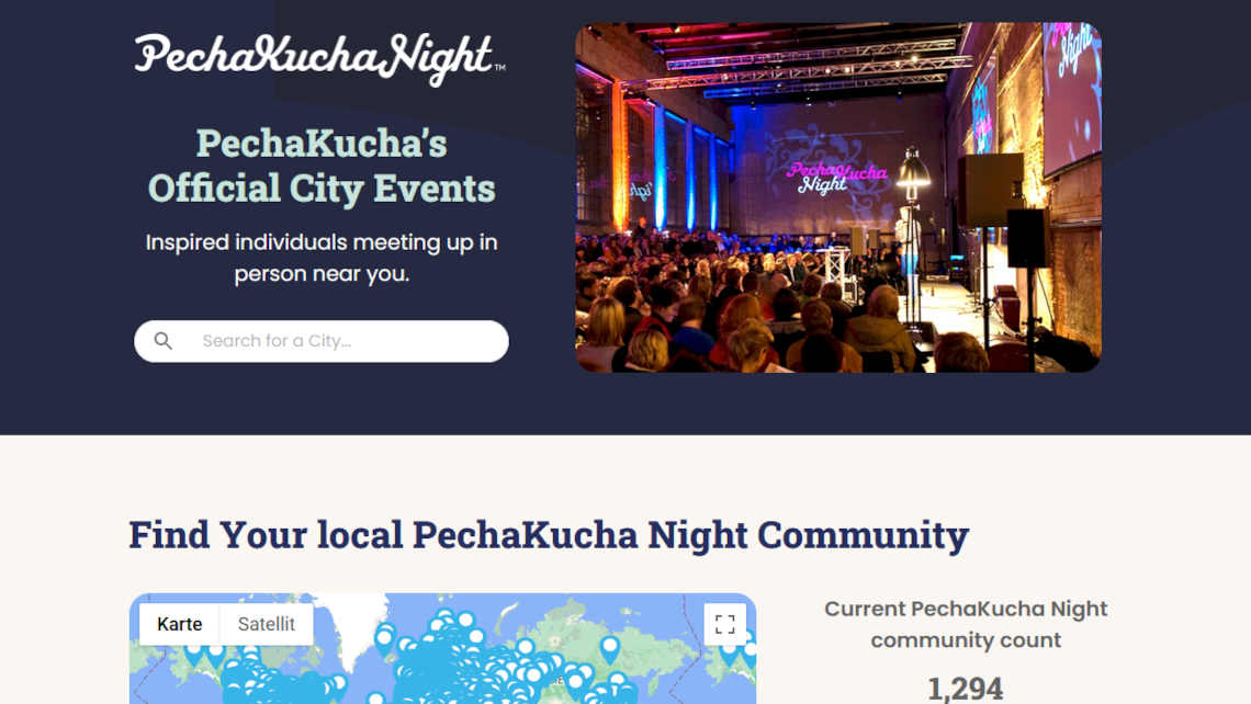 Pecha Kucha-Präsentationen: Pecha Kucha Nights