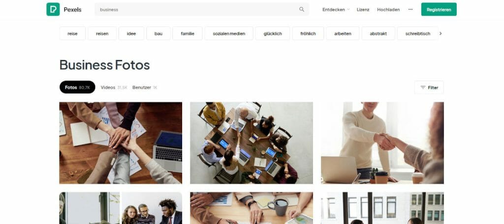 Die 5 besten, kostenlosen Bilddatenbanken-Seiten: Passende Bilder für Ihre Präsentation! 1 Bilddatenbank: Pexels