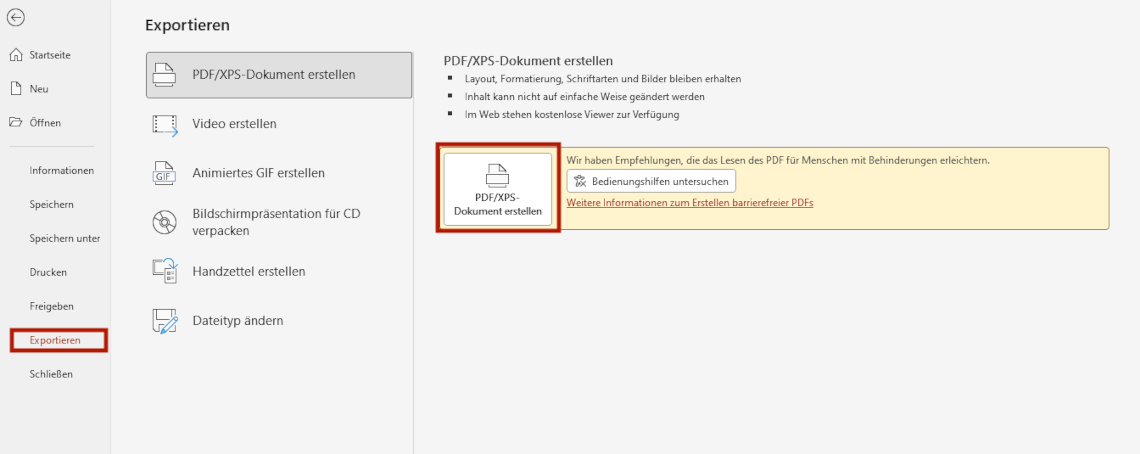 PowerPoint-Poster erstellen: 4 Profi-Tipps für Universitätsposter, Unternehmenswerbung, etc. 3 So eexportieren Sie ein PowerPoint Poster