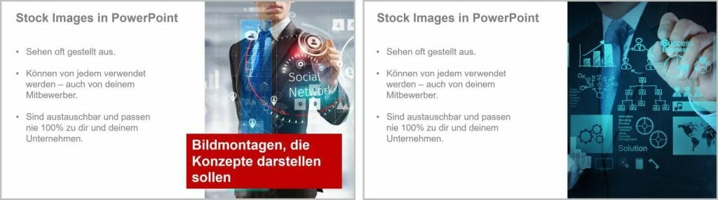 Nein zu Stock Images: Bessere Alternativen für Ihre Präsentationen 2 Nein zu Stockimages: Schlechte Bildmontagen