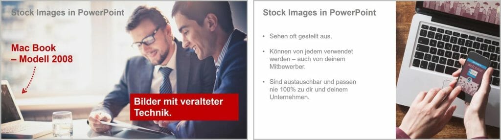 Nein zu Stock Images: Bessere Alternativen für Ihre Präsentationen 5 Nein zu Stockimages: Veraltete Bilder