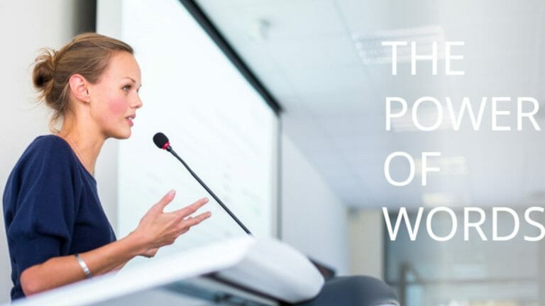 Wählen Sie richtige Worte in Präsentationen