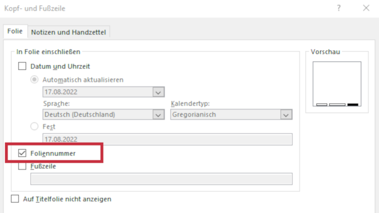 Poweroint-Seitenzahl einfügen, so geht es richtig