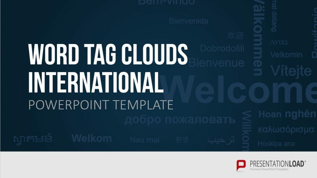 Word Tag Cloud PowerPoint-Folien Shop