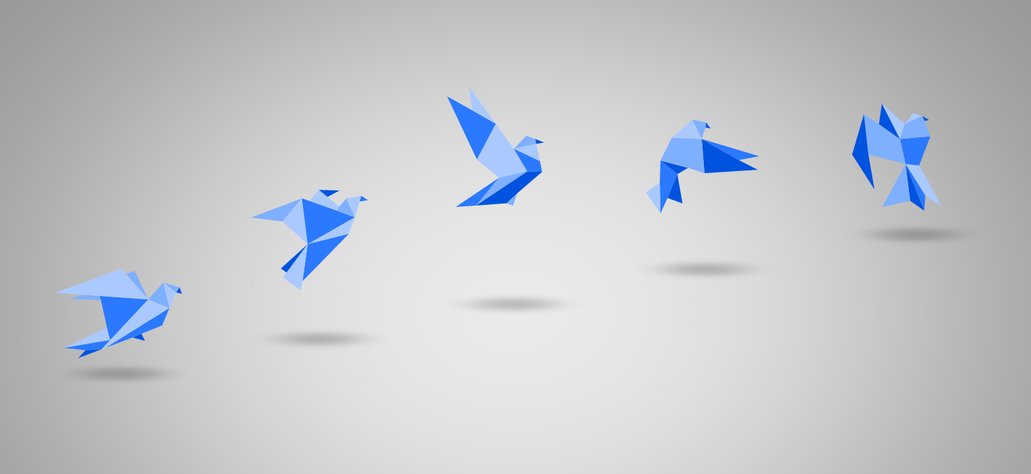 Origami Folded Paper
