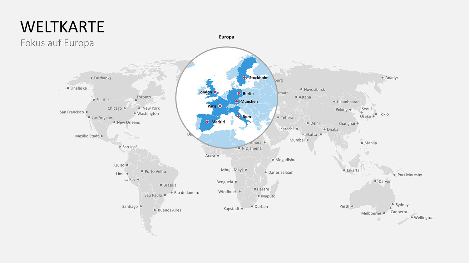 PowerPoint-Landkarten in Präsentationen einsetzen: 8 effektvolle Ideen, Tipps &Tricks! 17 bearbeitbare PPT Landkarten