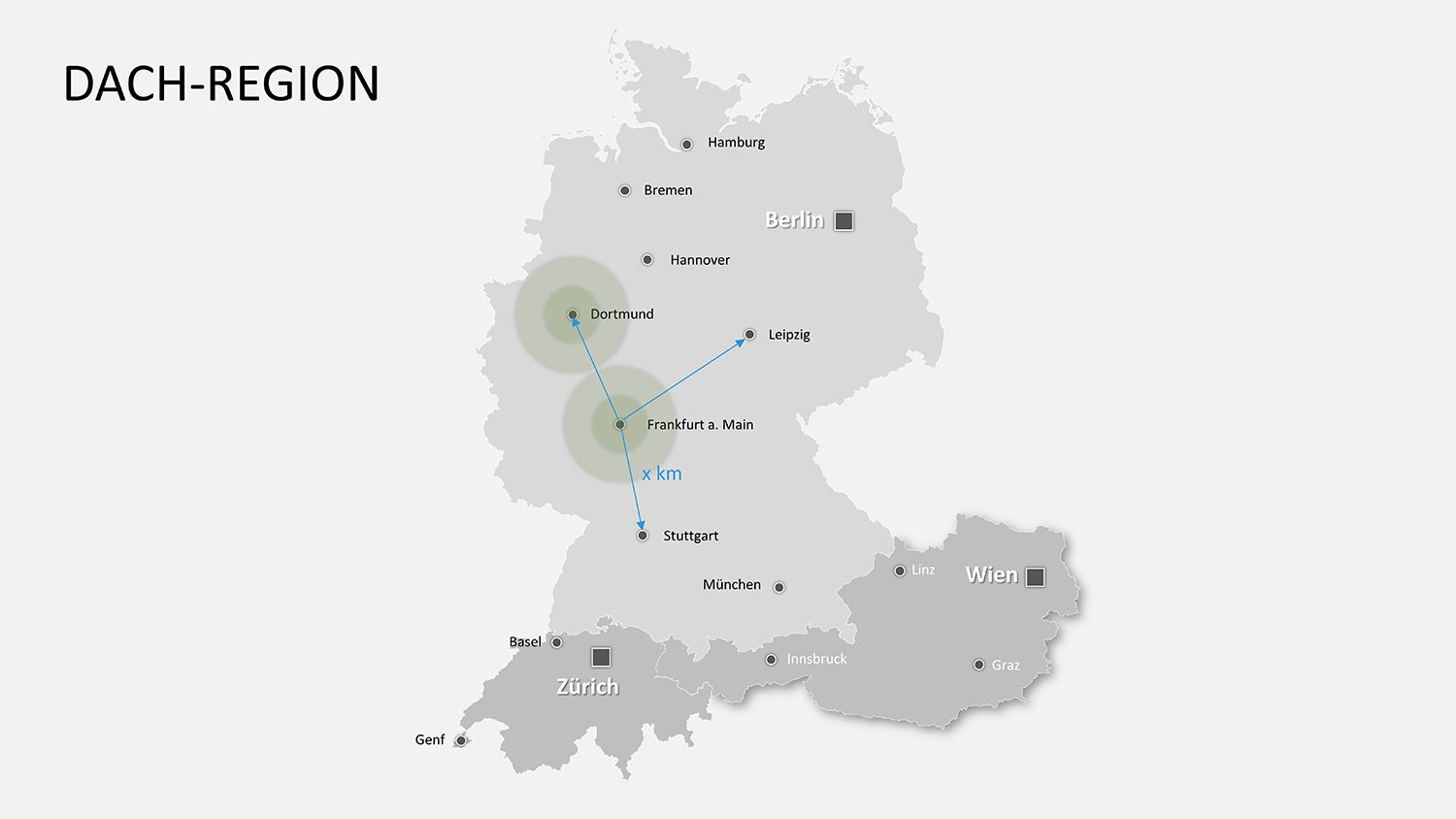 ppt Landkarte von Deutschland, Österreich und Schweiz einfügen